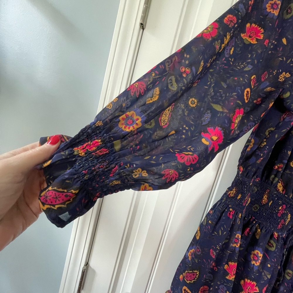 Eshakti Floral Navy Dress 2X/22W - Picture 2 of 5